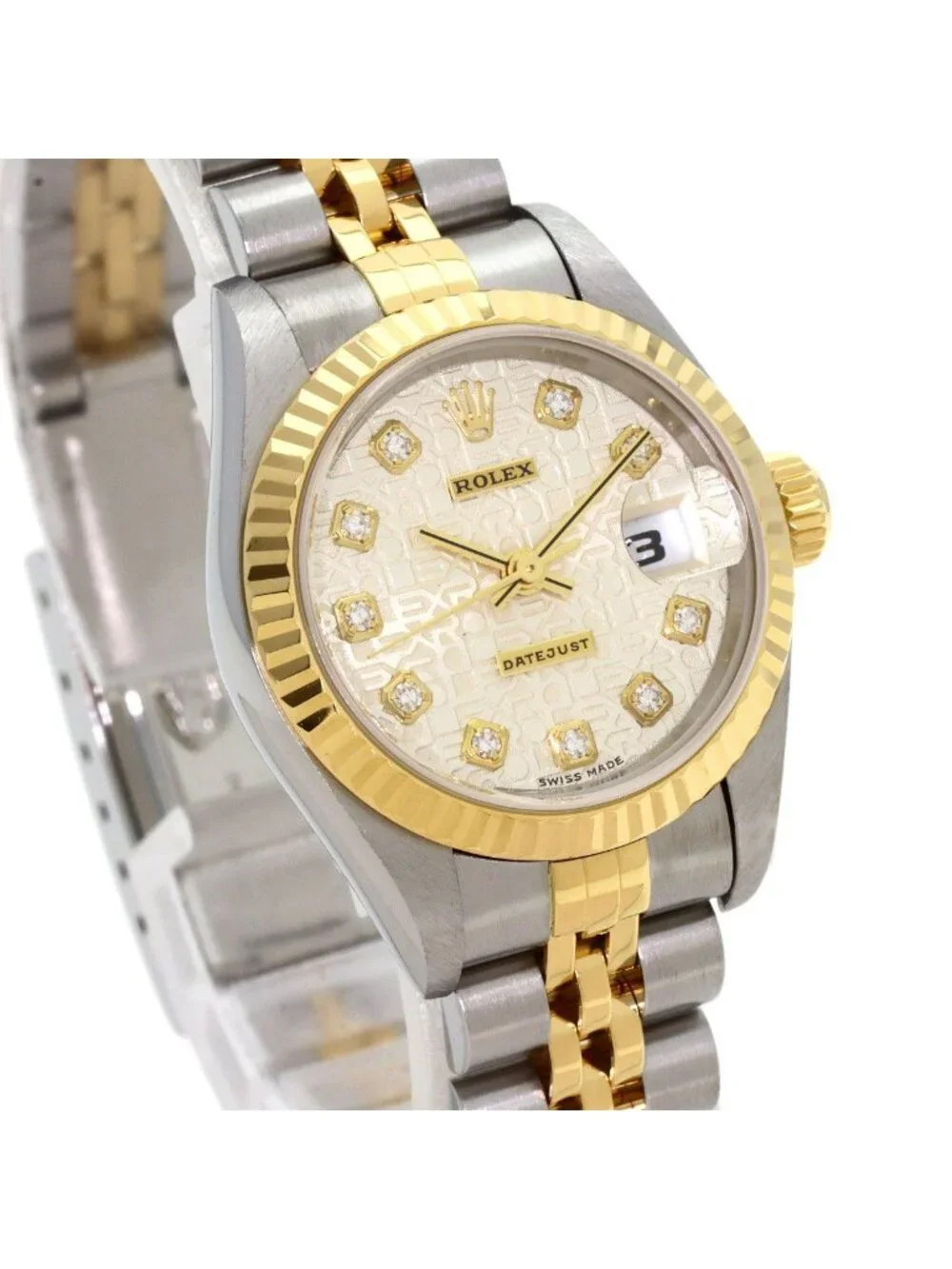 Rolex Datejust Diamond Watch SS Yellow Gold 18k